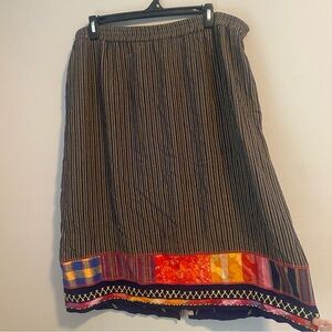 Vintage Suryä II patchwork beaded boho bohemian embroidered skirt 2X